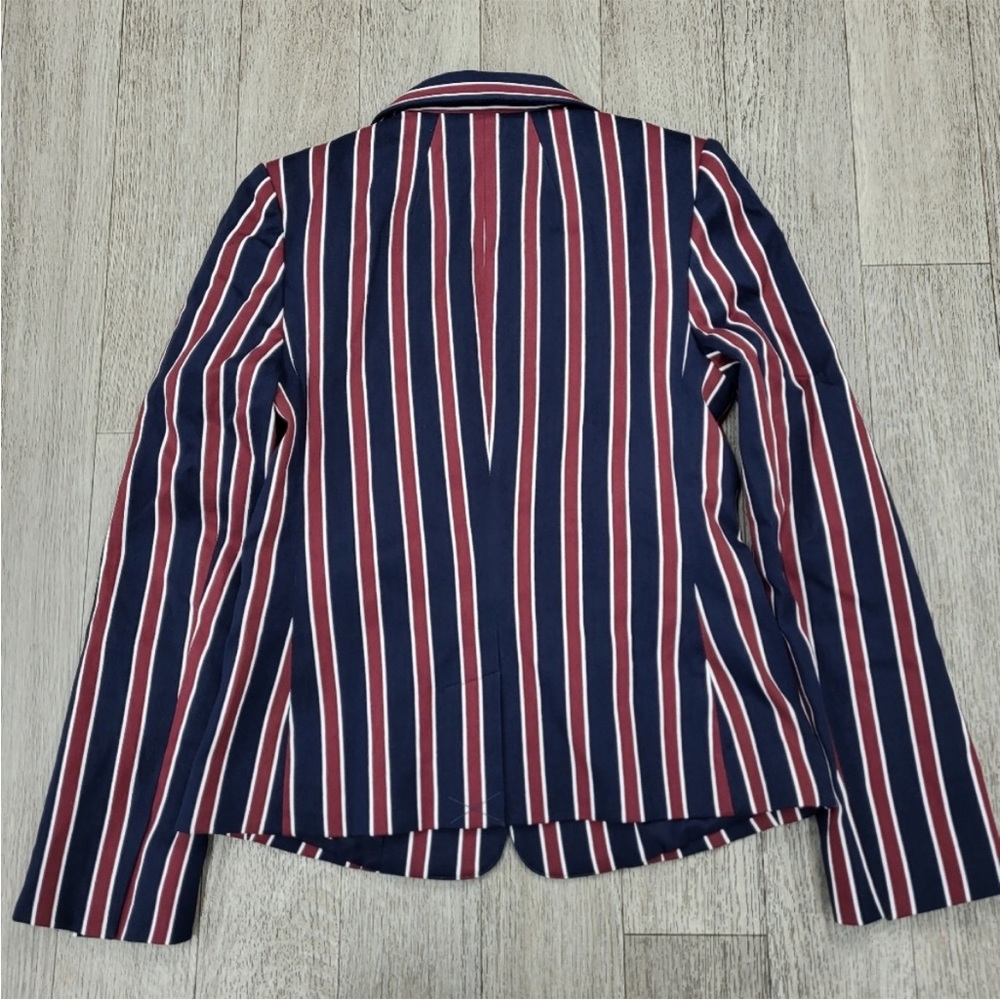 NWT Frame Denim Backstage Blazer in Navy Multi Size 2 - Picture 3 of 5